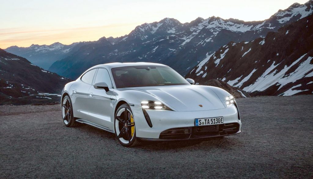4587 porsche unveiled its first electric sports car taycan
